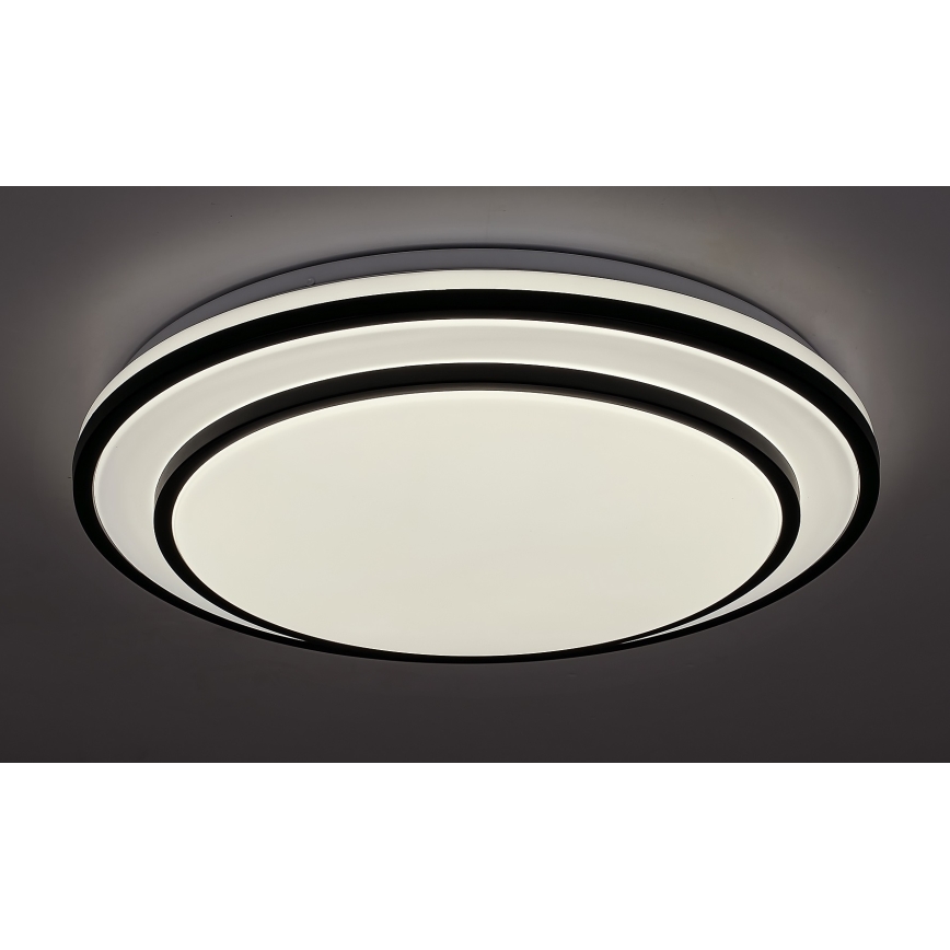 Rabalux - Dimbart LED-takarmatur LED/40W/230V 3000-6500K svart Ø 49 cm + fjärrkontroll