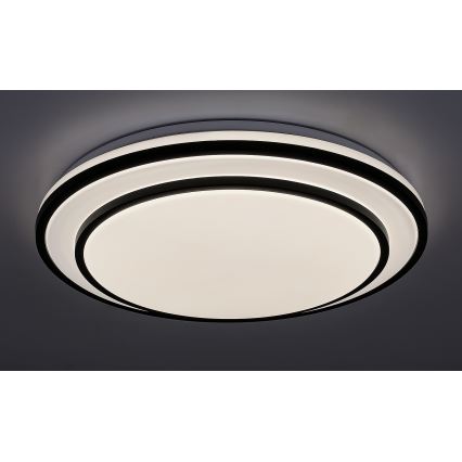 Rabalux - Dimbart LED-takarmatur LED/40W/230V 3000-6500K svart Ø 49 cm + fjärrkontroll