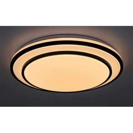 Rabalux - Dimbart LED-takarmatur LED/40W/230V 3000-6500K svart Ø 49 cm + fjärrkontroll