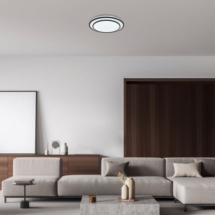 Rabalux 2130 - LED Dimbar taklampa LED/40W/230V svart+ fjärrkontroll