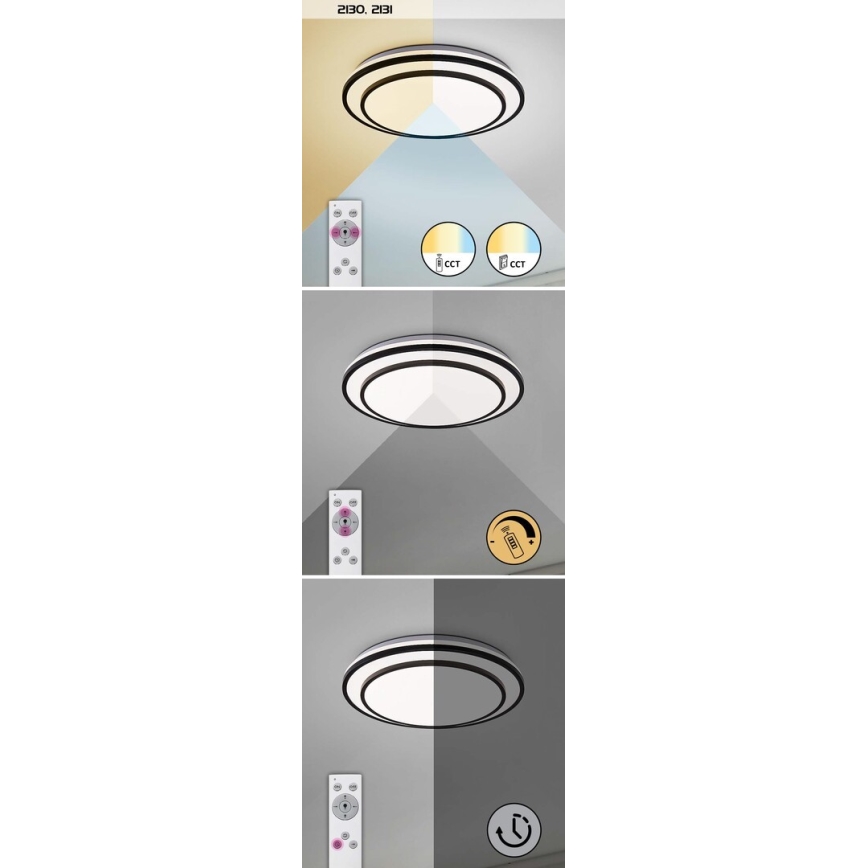 Rabalux 2131 - LED Dimbar taklampa LED/40W/230V silver + fjärrkontroll