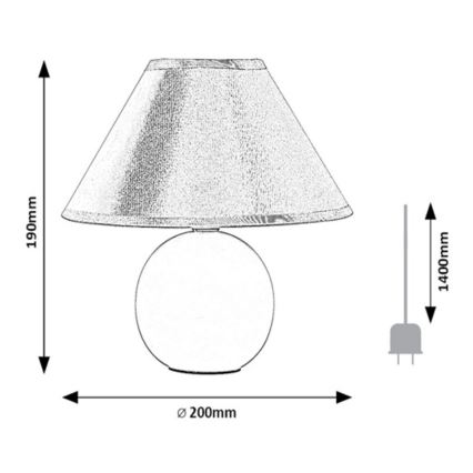 Rabalux  - Bordslampa 1xE14/40W/230V