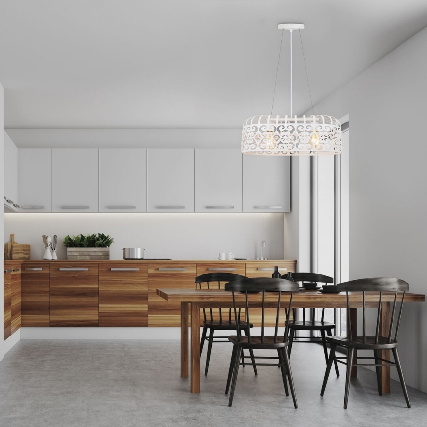 Rabalux 2162 - Ljuskrona ALESSANDRA 2xE27/60W/230V vit