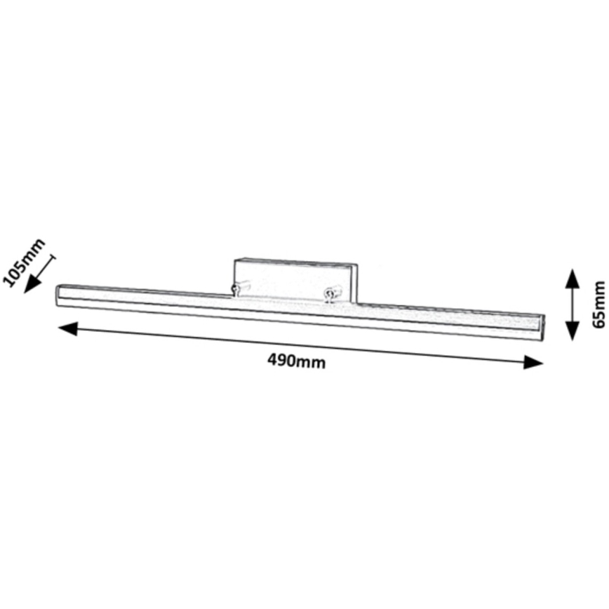 Rabalux - Badrumsspegel med LED-belysning LED/12W/230V 49 cm IP44