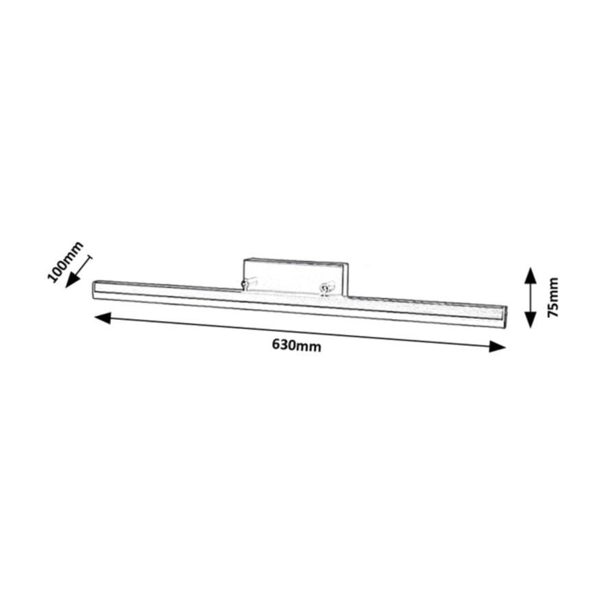 Rabalux - Badrumsspegel med LED-belysning LED/18W/230V 63 cm IP44