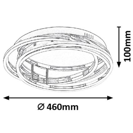 Rabalux 2183 - LED Dimbar Takbelysning SELENA LED/40W/230V diameter 46cm