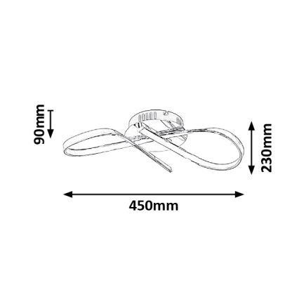 Rabalux - LED taklampa LED/20W/230V diameter 43 cm