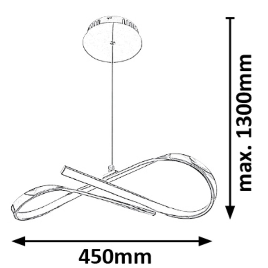 Rabalux 2188 - LED Ljuskrona med snöre ANIELA LED/20W/230V