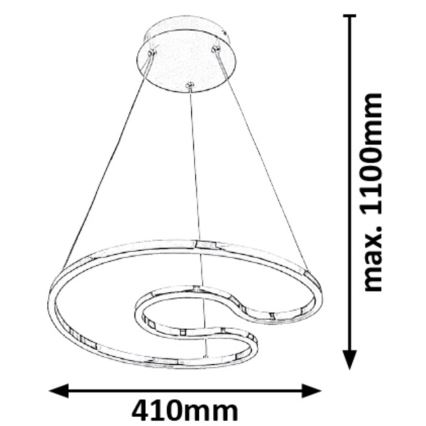 Rabalux 2190 - LED Ljuskrona med snöre MELORA LED/30W/230V