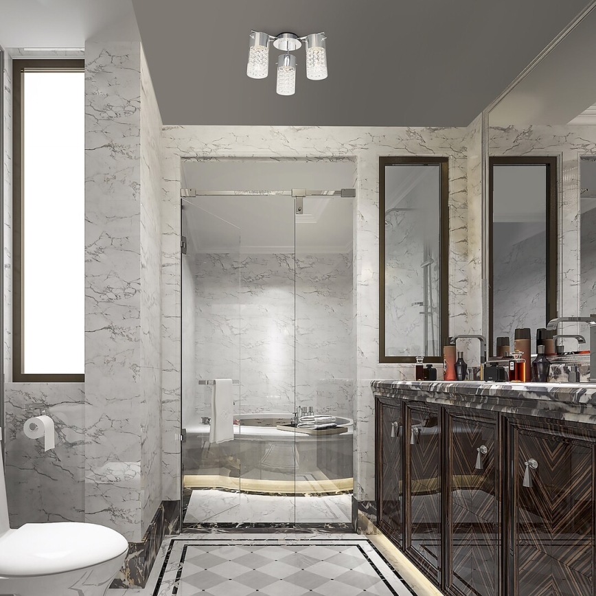 Rabalux - Taklampa för badrum 3xE14/40W/230V IP44 Ø 33,5 cm