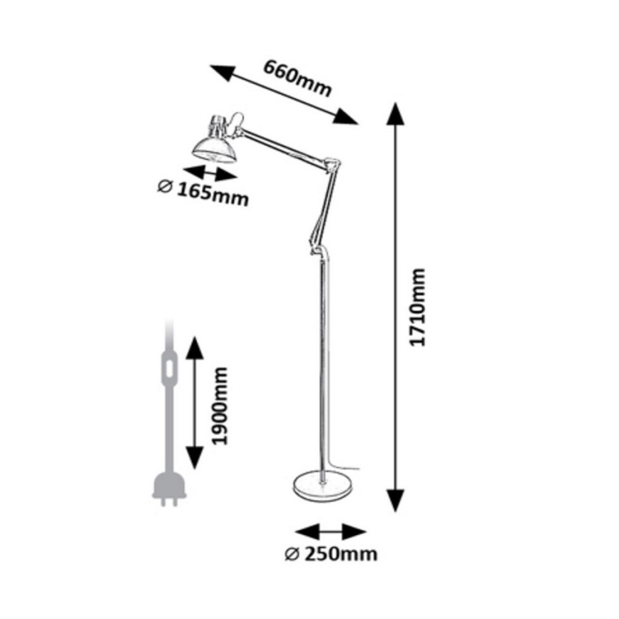 Rabalux - Golv lampa 1xE27/40W/230V grädde/gyllene