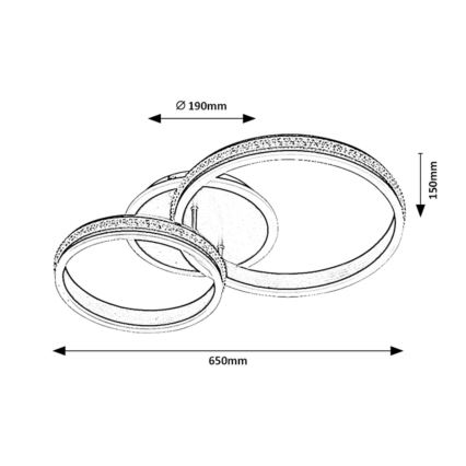Rabalux - LED fäst ljuskrona LED/50W/230V