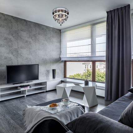 Rabalux - Ytmonterad kristallkrona LED/20W/230V + 3x E14/40W Ø 30 cm