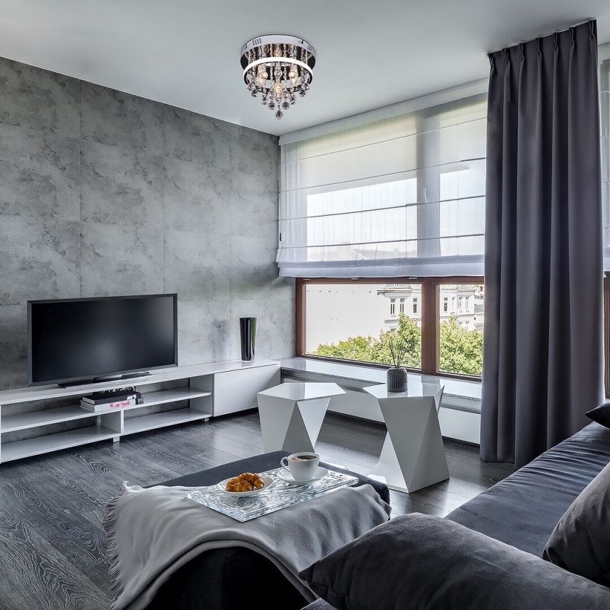 Rabalux - Ytmonterad kristallkrona LED/20W/230V + 3x E14/40W Ø 30 cm