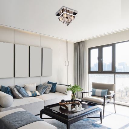 Rabalux - Fäst kristallkrona LED/23W/230V + 4xE14/40W