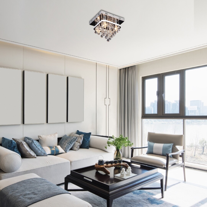 Rabalux - Fäst kristallkrona LED/23W/230V + 4xE14/40W