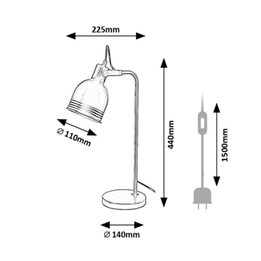 Rabalux - Bordslampa 1xE14/25W/230V svart