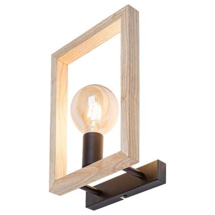 Rabalux - Vägglampa 1xE27/40W/230V svart/bok