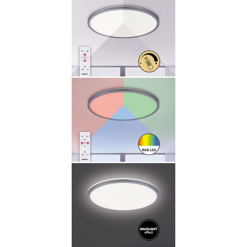 Rabalux - LED RGB dimbar taklampa LED/22W/230V Wi-Fi Tuya + fjärrkontroll