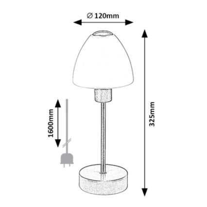 Rabalux - Ljusreglerad bordslampa 1xE14/40W/230V svart