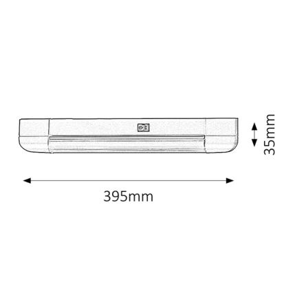Rabalux - LED underskåpsbelysning för kök BAND LIGHT 1xG13/10W/230V 39,5 cm silver