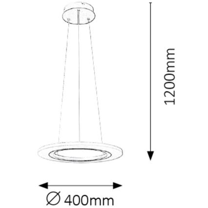Rabalux 2428 - LED Ljuskrona ADRIENNE LED/20W/230V silver