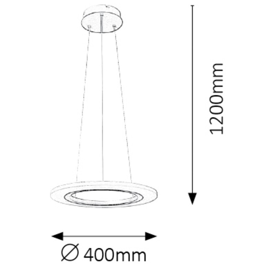 Rabalux 2428 - LED Ljuskrona ADRIENNE LED/20W/230V silver