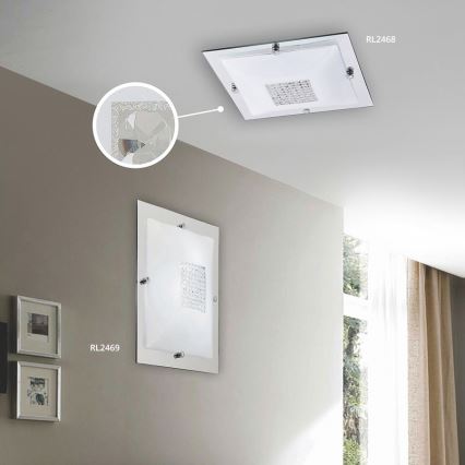 Rabalux 2468 - Takbelysning DEBORAH 2xE27/40W/230V