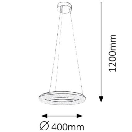 Rabalux 2565 - Dimbar LED-lampakrona GEORGINA LED/24W/230V