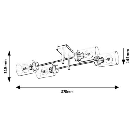 Rabalux - Taklampa 4xE27/40W/230V