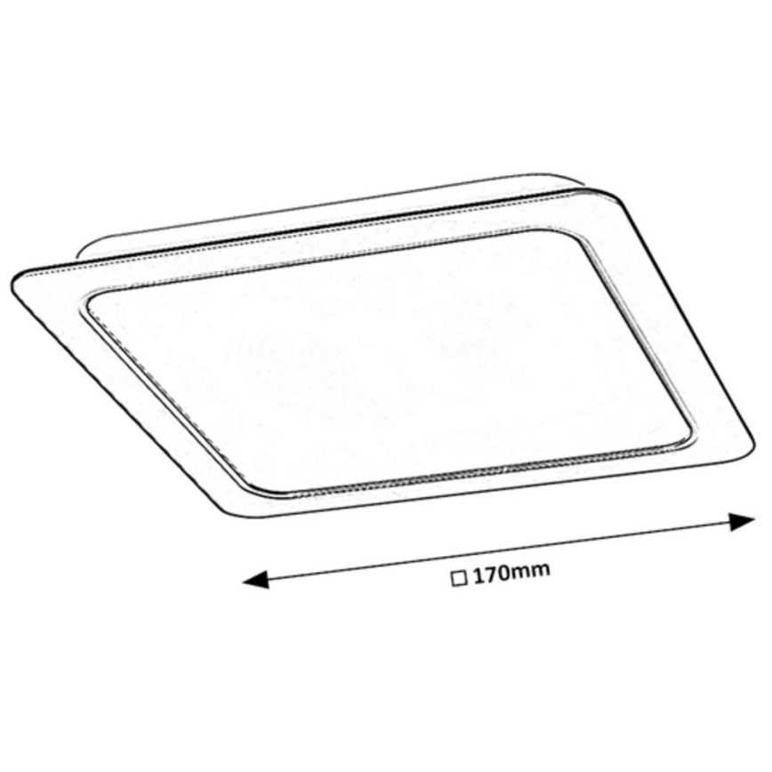 Rabalux - LED infälld taklampa LED/17W/230V 17x17 cm