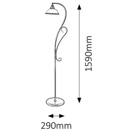 Rabalux 2758 - Golvlampa ELISETT 1xE27/60W/230V