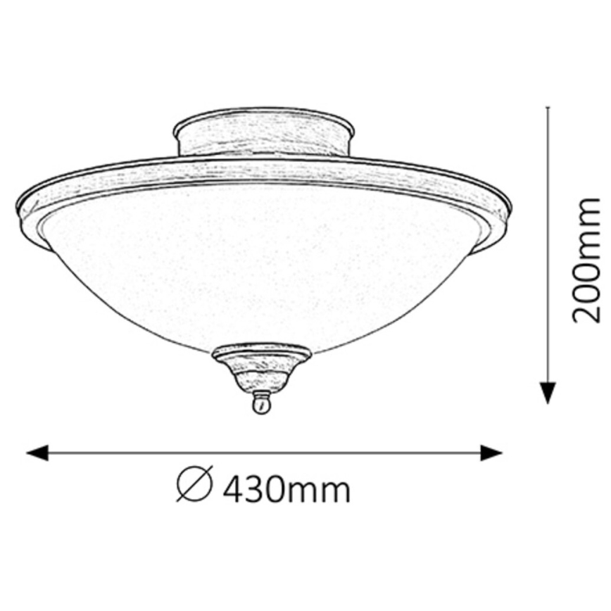 Rabalux 2759 - Takbelysning ELISETT 2xE14/40W/230V