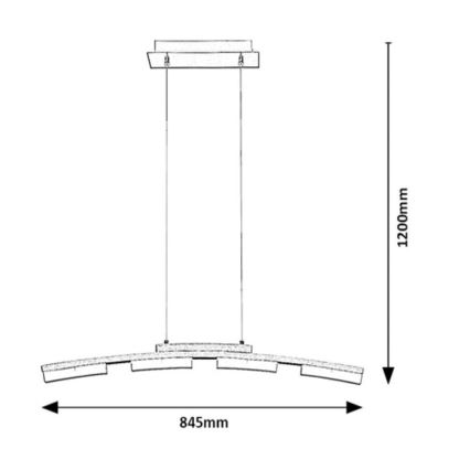 Rabalux - LED Dimbar ljuskrona med upphängning EUCALYPTUS LED/20W/230V