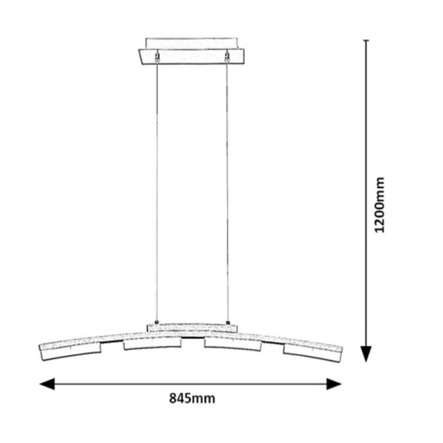 Rabalux - LED Dimbar ljuskrona med upphängning EUCALYPTUS LED/20W/230V