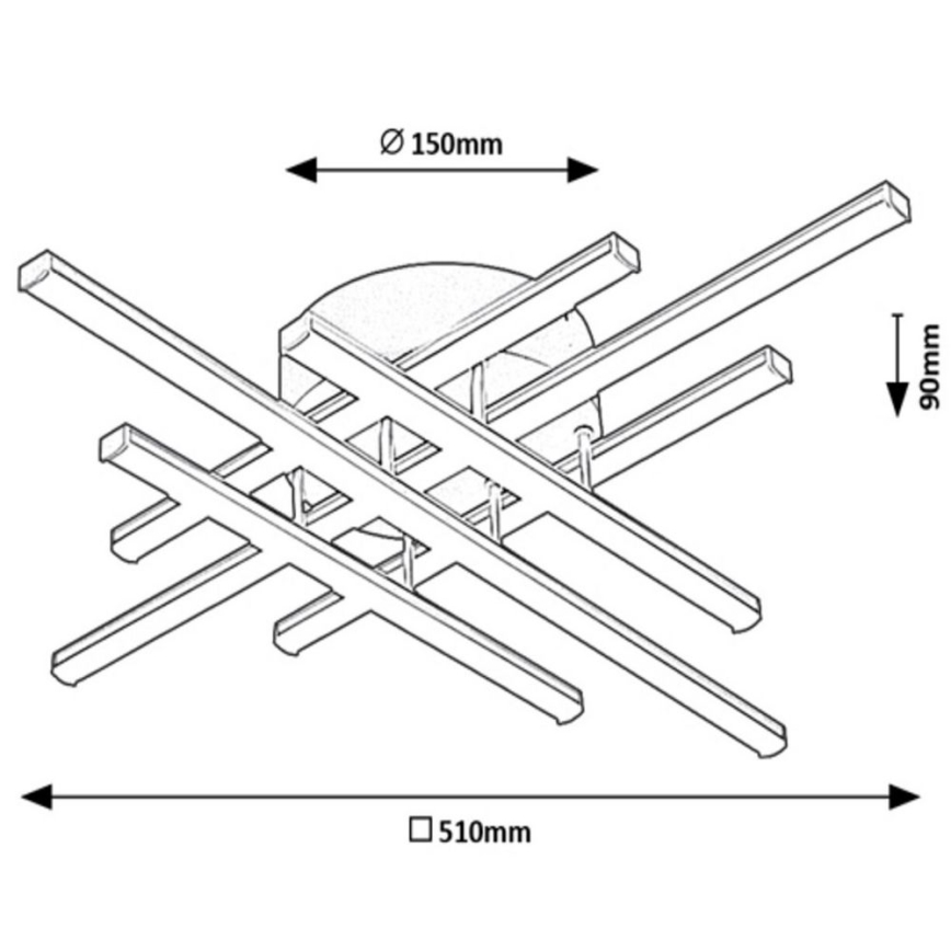 Rabalux - LED fäst ljuskrona 6xLED/40W/230V 4000K