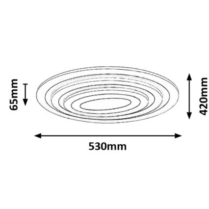 Rabalux - LED dimbar taklampa LED/41W/230V med fjärrkontroll Ø 53 cm