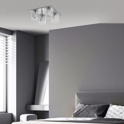 Rabalux - Kristalltaklampa 4xG9/40W/230V 37x37 cm