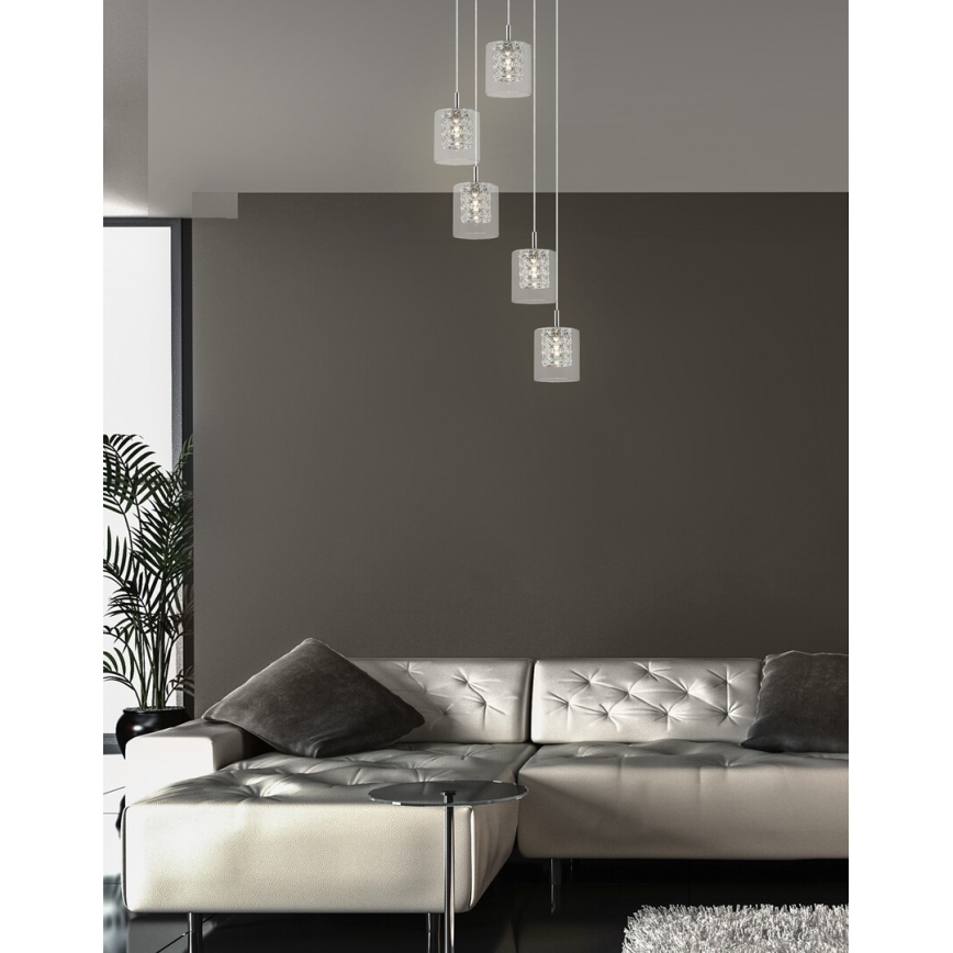Rabalux - Ljuskrona med upphängningsrem 5xG9/40W/230V