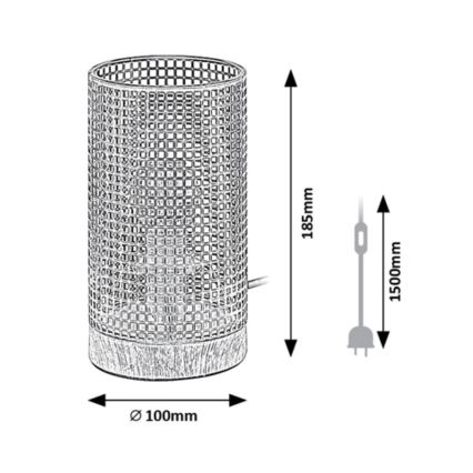 Rabalux - Bordslampa 1xE14/25W/230V bok