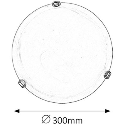 Rabalux 3202 - Takbelysning ALABASTRO 1xE27/60W/230V