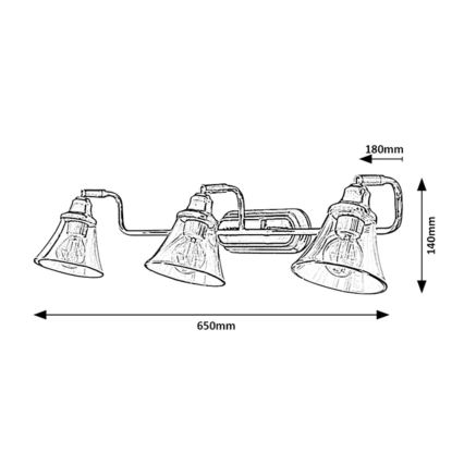 Rabalux - Badrum spotlight 3xE14/40W/230V IP44