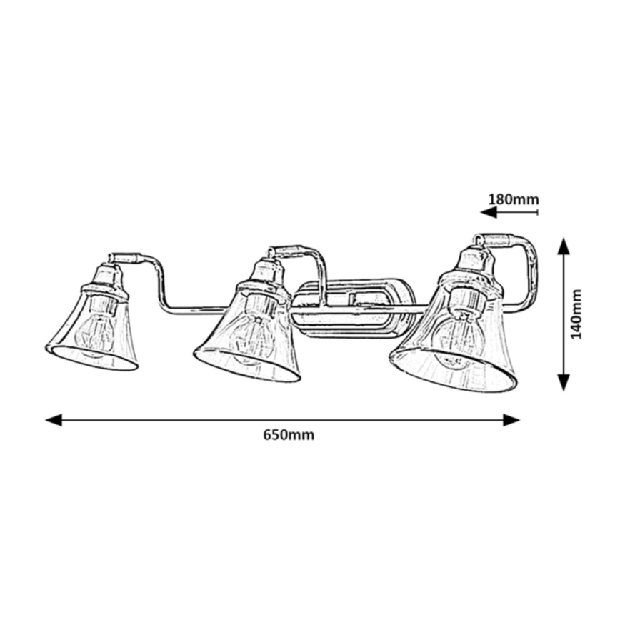 Rabalux - Badrum spotlight 3xE14/40W/230V IP44
