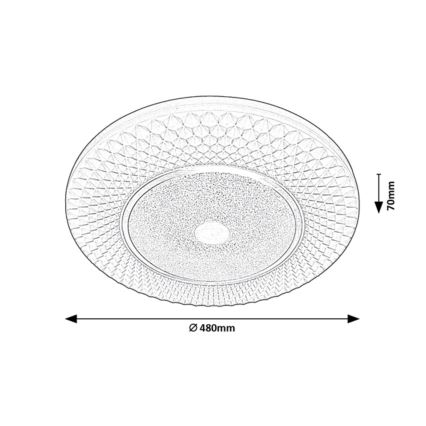 Rabalux 3254 - LED Dimbar taklampa LED/72W/230V + fjärrkontroll