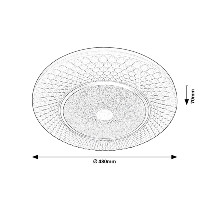 Rabalux 3254 - LED Dimbar taklampa LED/72W/230V + fjärrkontroll