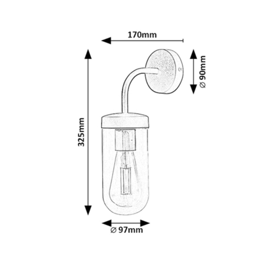 Rabalux - Vägglampa för badrum 1xE27/60W/230V skinande krom