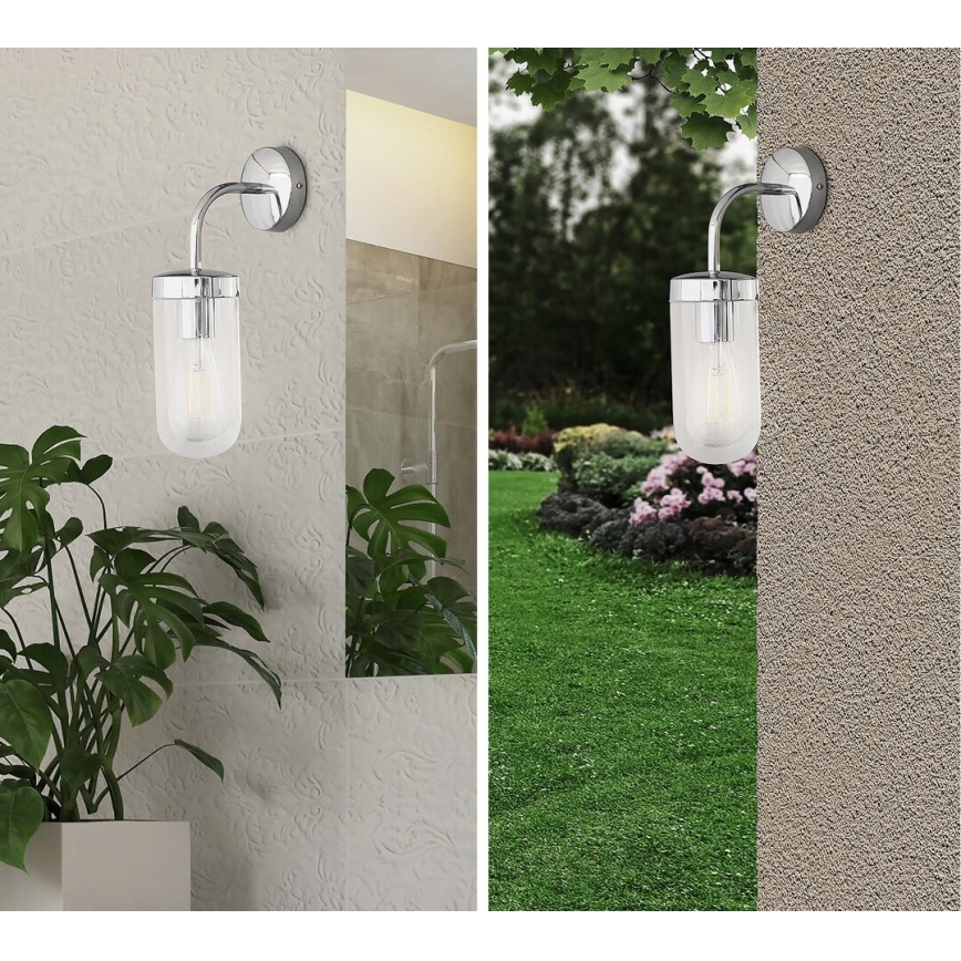 Rabalux - Vägglampa för badrum 1xE27/60W/230V IP44 svart