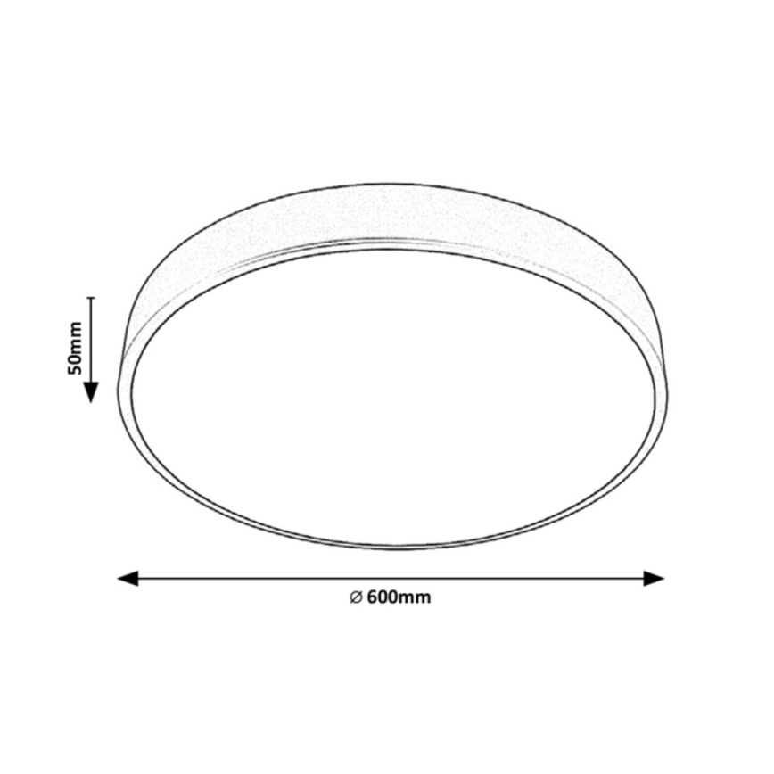 Rabalux - LED Dimbar taklampa LED/60W/230V 60 cm + fjärrkontroll