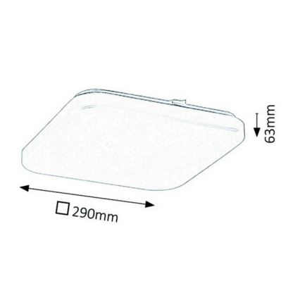 Rabalux - LED taklampa 1xLED/20W/230V 29x29 cm