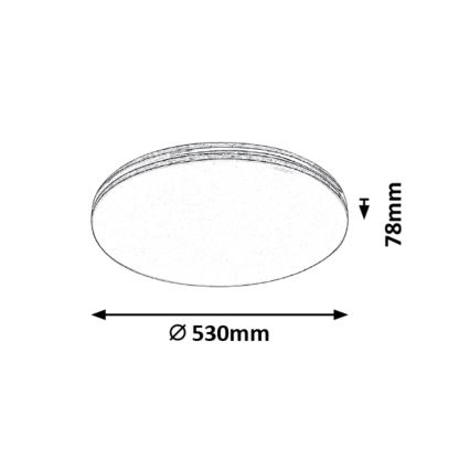 Rabalux 3411 - LED Takbelysning OSCAR LED/36W/230V rund